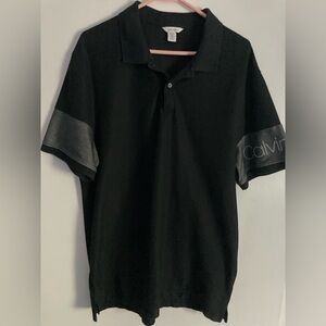 Calvin Klein Sz XL  Men's Black Polo Shirt Vintage